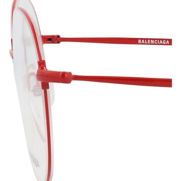 Balenciaga Unisex Round/Oval Red Red Transparent Fashion Designer Eyewear - Picture 4 of 4